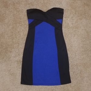 Black/Navy Blue Party Dress - A'gaci